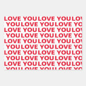 赤ファンシーとピンク愛You Valentines ラッピングペーパーシート (正面2)