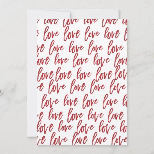 赤ファンシーを愛すカジュアルる結婚もの 招待状 (裏面)