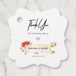 *~*赤ファンシーバラフローラフラワーサンキュー結婚ズ フェイバータグ