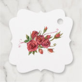 *~*赤ファンシーバラフローラフラワーサンキュー結婚ズ フェイバータグ (裏面)