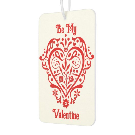 赤ファンシーバレンタインロマンチックパーソナライズされたハート カーエアーフレッシュナー (左)