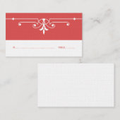 赤ファンシー座席表 プレイスカード (正面/裏面)