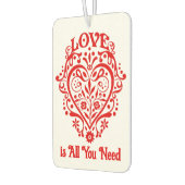 赤ファンシー愛ハートパーソナライズされた カーエアーフレッシュナー (左)