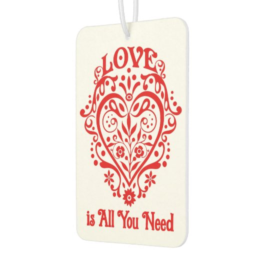 赤ファンシー愛ハートパーソナライズされた カーエアーフレッシュナー (左)