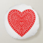 赤ファンシー点ハート ラウンドクッション (裏面)
