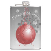 赤ファンシー聖降誕祭フラスコ フラスク (正面)