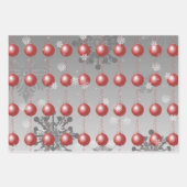 赤ファンシー聖降誕祭ラッピング紙 ラッピングペーパーシート (正面3)