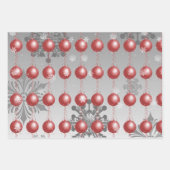 赤ファンシー聖降誕祭ラッピング紙 ラッピングペーパーシート (正面2)