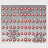 赤ファンシー聖降誕祭ラッピング紙 ラッピングペーパー (フラット)