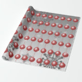 赤ファンシー聖降誕祭ラッピング紙 ラッピングペーパー (アンロールド)