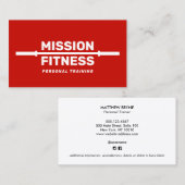 赤フィットネスパーソナルトレーナー訓練 名刺 (正面/裏面)