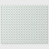 赤フェイクと緑のグリッタークリスマスミスタントー ラッピングペーパー (フラット)