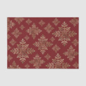 赤フェイクの黄金の箔の雪片(箔実在でない) 薄葉紙 (正面)