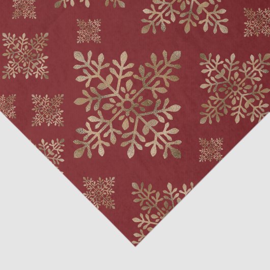 赤フェイクの黄金の箔の雪片(箔実在でない) 薄葉紙 (詳細)