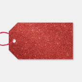 赤フェイクグリッター2024タイポグラフィハッピーニューイヤー ギフトタグ (裏面横)