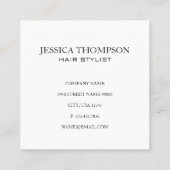 赤フェイクビロード白モノグラ縁どム スクエア名刺 (裏面)