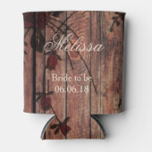 赤フェイクレース花嫁 缶クーラー (正面)