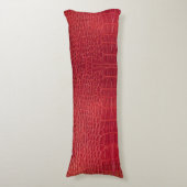 赤フェイクワニ革 ボディピロー (正面縦)