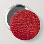 赤フェイクワニ革 缶バッジ (正面&裏面)