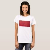 赤フェイクワニ革 Tシャツ (正面フル)