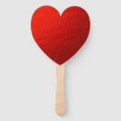 赤フェイク箔テクスチャバレンタインデー ハンドファン (正面)