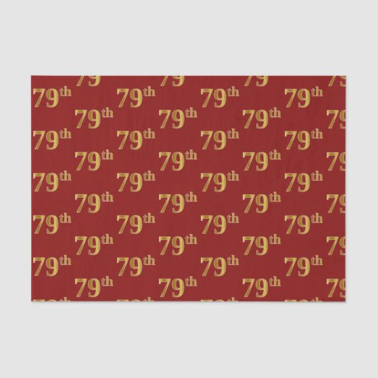 赤フェイク金ゴールド79日(79歳)イベント 薄葉紙 (正面)