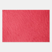 赤フェイク革のテクスチャのラッピング ラッピングペーパーシート (正面)