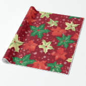 赤フェスティバルクリスマスパターン ラッピングペーパー (アンロールド)