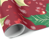 赤フェスティバルクリスマスパターン ラッピングペーパー (ロールコーナー)