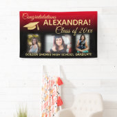 赤フェードフィルタ効果フォト卒業バナー 横断幕 (インサイチュ)