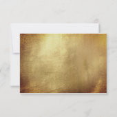 赤フォーマルと金ゴールドエスニックウェディングRSVP 出欠カード (裏面)