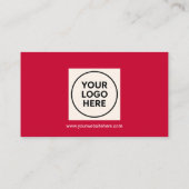 赤フォーマルQRプロフェッショナルモダン 企業の 名刺 (裏面)