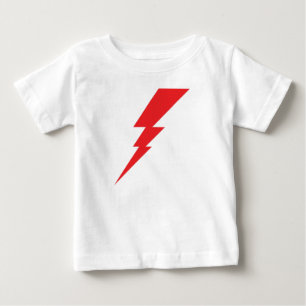 赤フラッシュ稲妻ボルト ベビーTシャツ