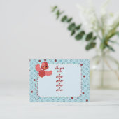 赤フラッター鳥 名刺 (スタンド正面)