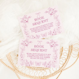 赤フランスのちゃんシャワー用ピンクフローラトイルブック エンクロージャーカード