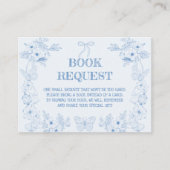 赤フランスのちゃんビクトリアンシャワー用の青い本 エンクロージャーカード (正面)