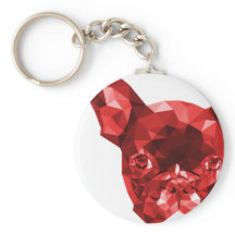 赤フランスのでブルドッグローポリアート