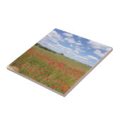 赤フランスのケシと青空 タイル (側面)