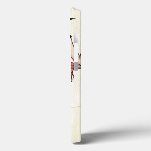 赤フランスのワインを飲む女性 Case-Mate iPhoneケース (裏面 / 左)