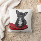 赤フランスの枕 クッション (ブランケット)