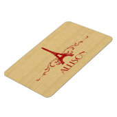 赤フランスの花華プレミアムマグネット マグネット (左側)