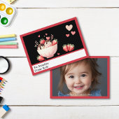 赤フルフォトミニクラスルームのバレンタインデー ノートカード