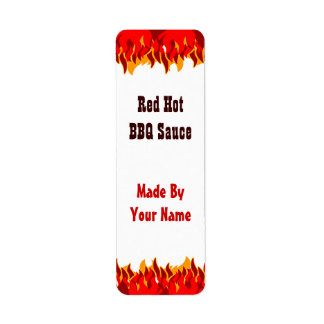 赤フレイムカスタムホットソース缶詰ラベル小 ラベル