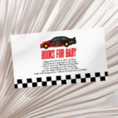 赤フレイムレースカー赤ちゃんシャワーベビー エンクロージャーカード