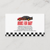 赤フレイムレースカー赤ちゃんシャワーベビー エンクロージャーカード (正面)