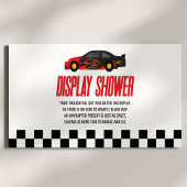 赤フレイムレースカー赤ちゃんシャワー表示シャワー エンクロージャーカード