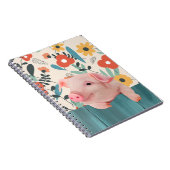 赤フレンドリーちゃん |かわいい赤ちゃん動物 ノートブック (右側)