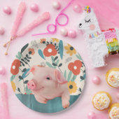 赤フレンドリーちゃん |かわいい赤ちゃん動物 ペーパープレート (パーティー)