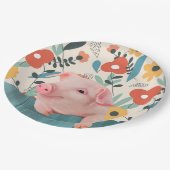 赤フレンドリーちゃん |かわいい赤ちゃん動物 ペーパープレート (アングル)