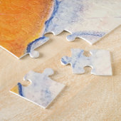 赤フレンドリーメリークリスマスフロントドアコージーホーム ジグソーパズル (側面)